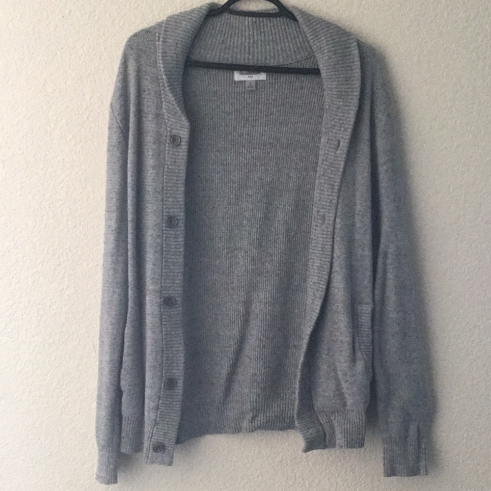 Gray Cotton Cardigan